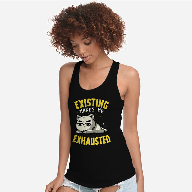 Existing Makes Me Exhausted-Womens-Racerback-Tank-koalastudio