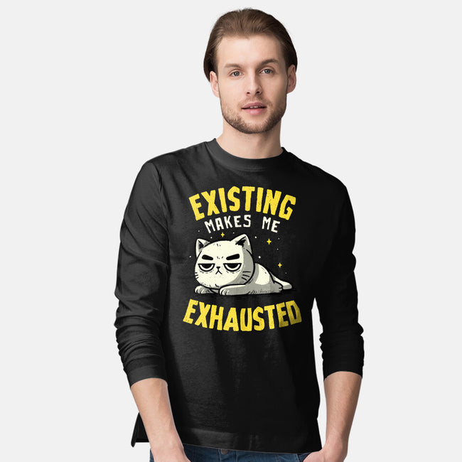 Existing Makes Me Exhausted-Mens-Long Sleeved-Tee-koalastudio