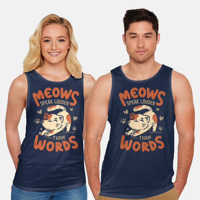 Meows Speak Louder Than Words-Unisex-Basic-Tank-koalastudio