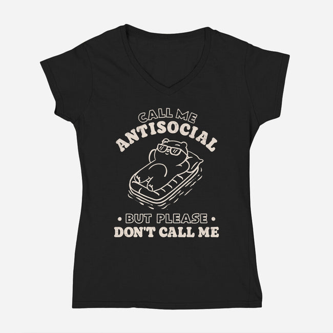 But Please Don't Call Me-Womens-V-Neck-Tee-koalastudio