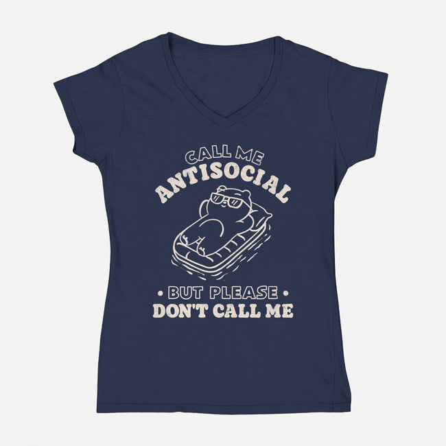 But Please Don't Call Me-Womens-V-Neck-Tee-koalastudio