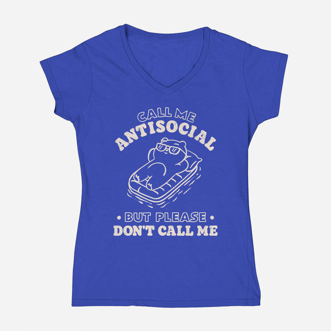 But Please Don't Call Me-Womens-V-Neck-Tee-koalastudio