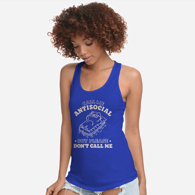 But Please Don't Call Me-Womens-Racerback-Tank-koalastudio