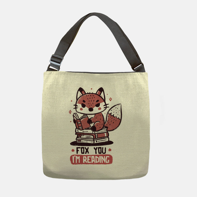 Fox You I'm Reading-None-Adjustable Tote-Bag-koalastudio