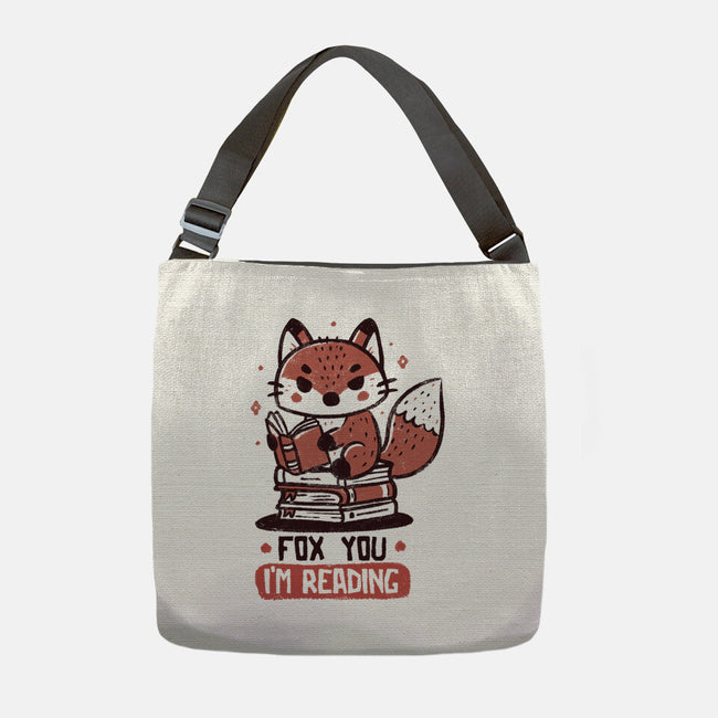 Fox You I'm Reading-None-Adjustable Tote-Bag-koalastudio