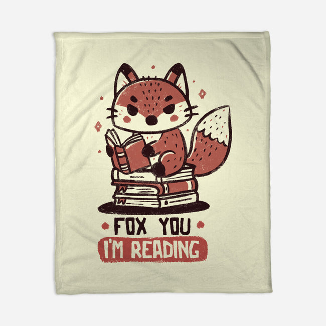 Fox You I'm Reading-None-Fleece-Blanket-koalastudio