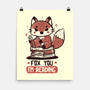 Fox You I'm Reading-None-Matte-Poster-koalastudio