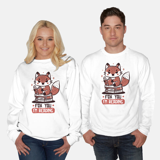 Fox You I'm Reading-Unisex-Crew Neck-Sweatshirt-koalastudio