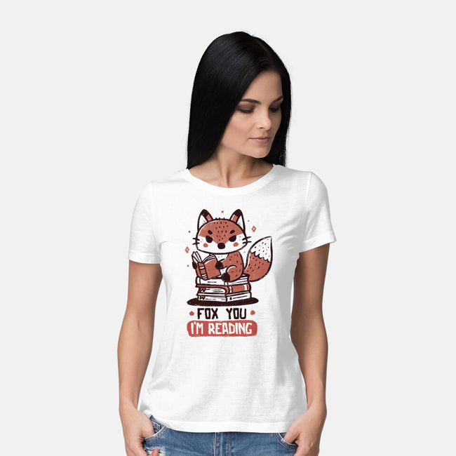 Fox You I'm Reading-Womens-Basic-Tee-koalastudio