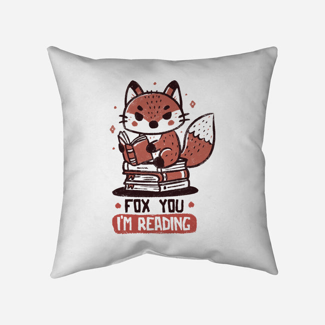 Fox You I'm Reading-None-Removable Cover w Insert-Throw Pillow-koalastudio