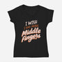 Middle Fingers-Womens-V-Neck-Tee-koalastudio