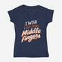 Middle Fingers-Womens-V-Neck-Tee-koalastudio