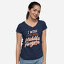 Middle Fingers-Womens-V-Neck-Tee-koalastudio
