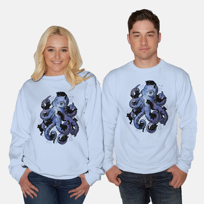 Octopurr-Unisex-Crew Neck-Sweatshirt-eduely
