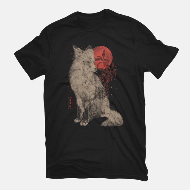 Bloomy Fox-Unisex-Basic-Tee-eduely