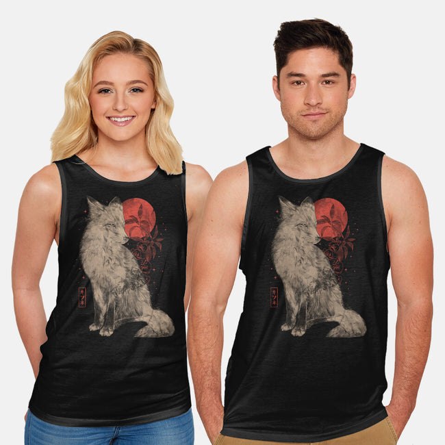 Bloomy Fox-Unisex-Basic-Tank-eduely