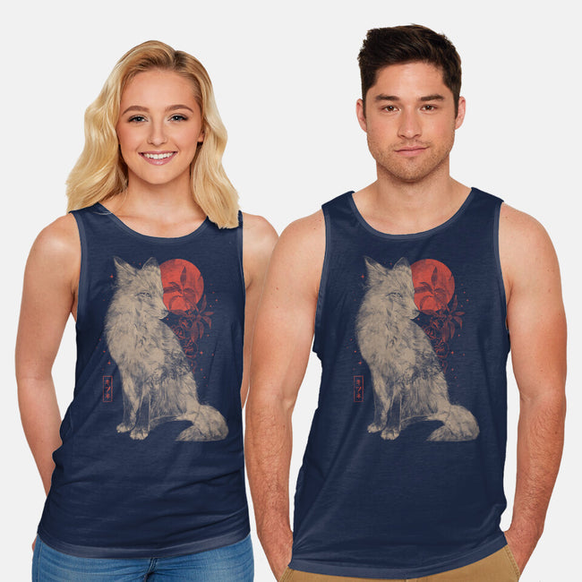 Bloomy Fox-Unisex-Basic-Tank-eduely