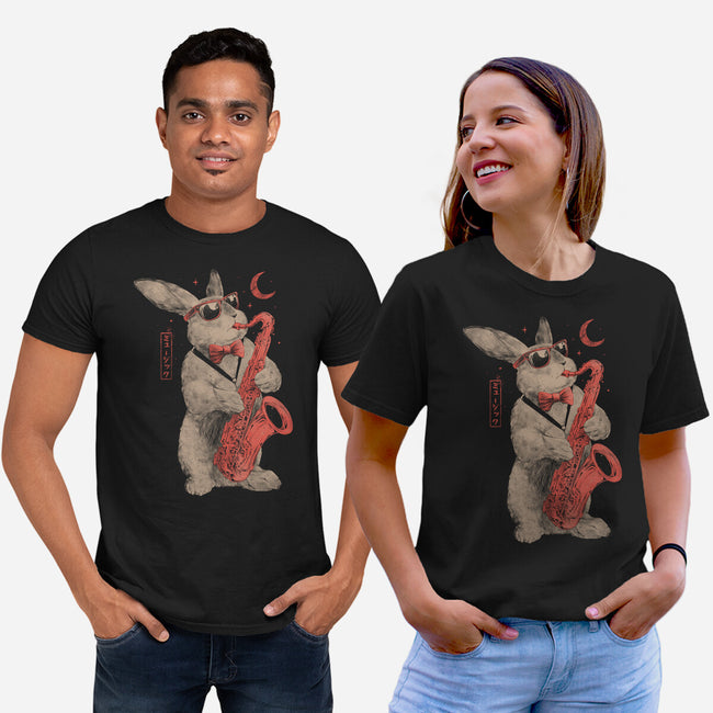 Jazz Bunny-Unisex-Basic-Tee-eduely