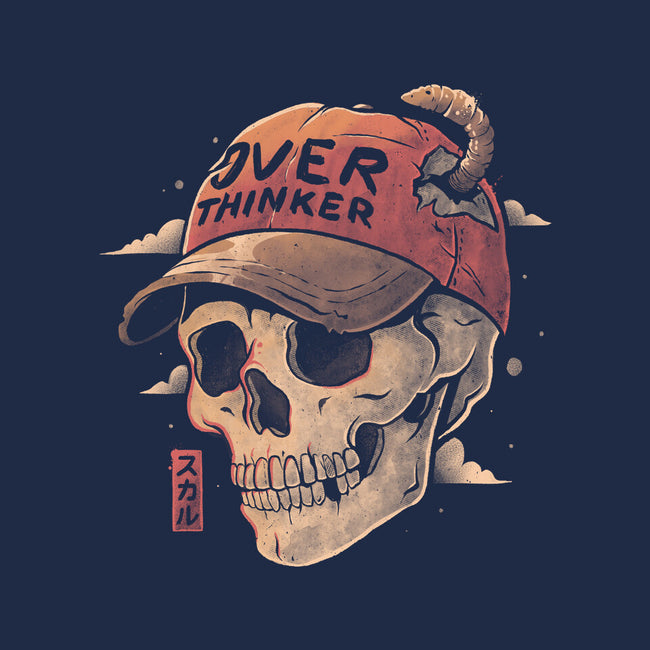 Overthinker Skull-None-Removable Cover w Insert-Throw Pillow-eduely