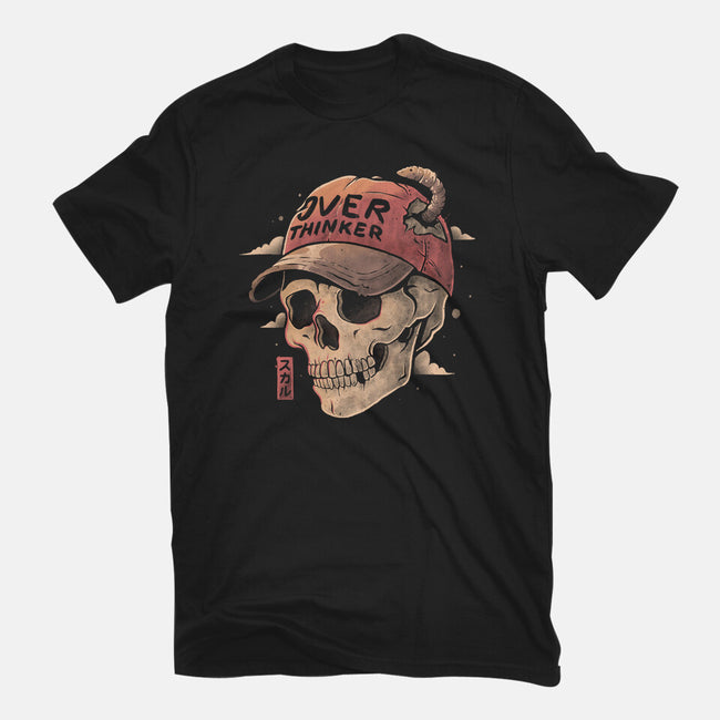 Overthinker Skull-Womens-Fitted-Tee-eduely