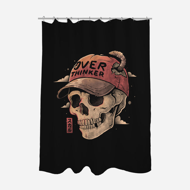 Overthinker Skull-None-Polyester-Shower Curtain-eduely