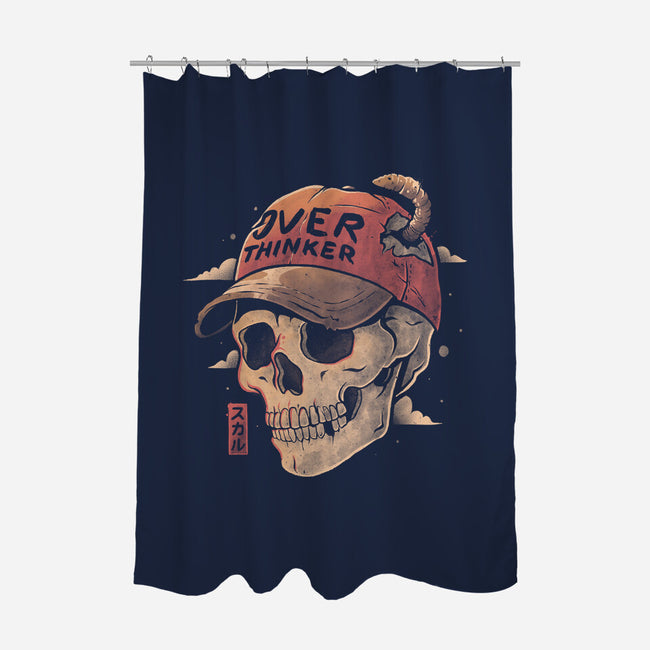 Overthinker Skull-None-Polyester-Shower Curtain-eduely