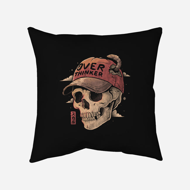 Overthinker Skull-None-Removable Cover w Insert-Throw Pillow-eduely