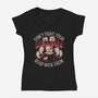 Read With Your Demons-Womens-V-Neck-Tee-eduely