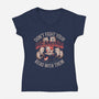 Read With Your Demons-Womens-V-Neck-Tee-eduely