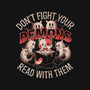 Read With Your Demons-Womens-Off Shoulder-Sweatshirt-eduely