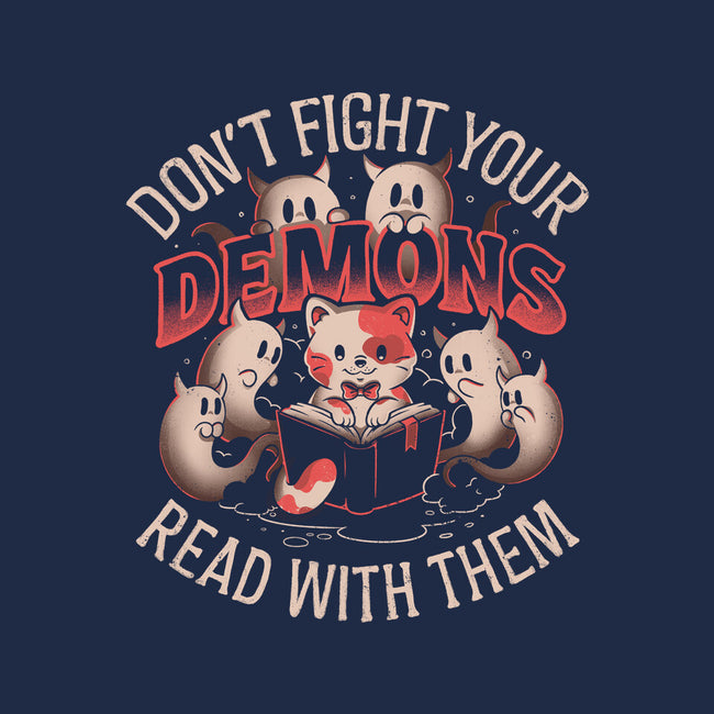 Read With Your Demons-Womens-V-Neck-Tee-eduely