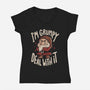 I’m Grumpy Deal With It-Womens-V-Neck-Tee-Arigatees