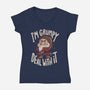 I’m Grumpy Deal With It-Womens-V-Neck-Tee-Arigatees