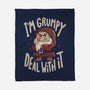 I’m Grumpy Deal With It-None-Fleece-Blanket-Arigatees