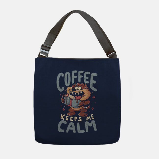 Coffee Keeps Me Calm-None-Adjustable Tote-Bag-Arigatees