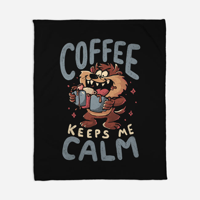 Coffee Keeps Me Calm-None-Fleece-Blanket-Arigatees