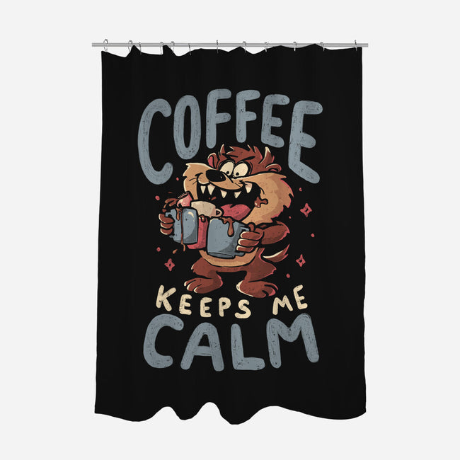 Coffee Keeps Me Calm-None-Polyester-Shower Curtain-Arigatees