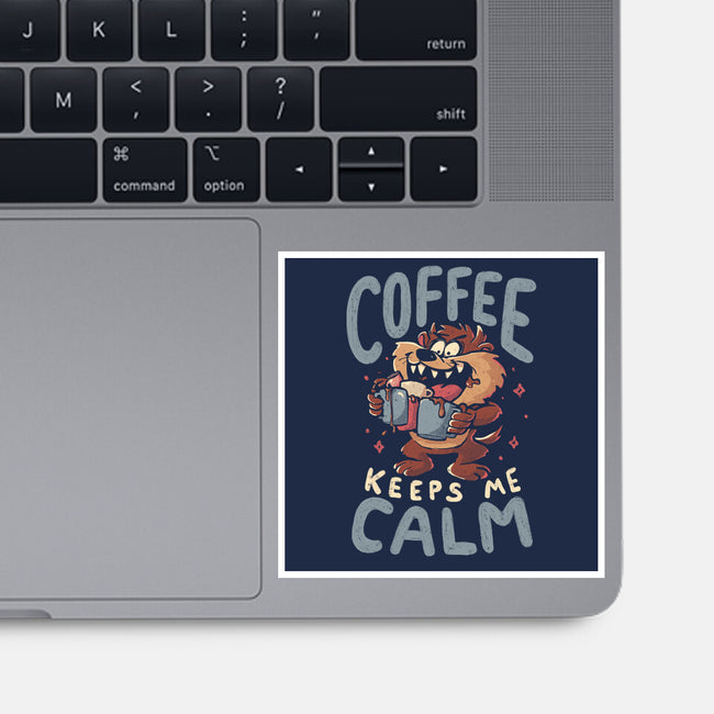 Coffee Keeps Me Calm-None-Glossy-Sticker-Arigatees