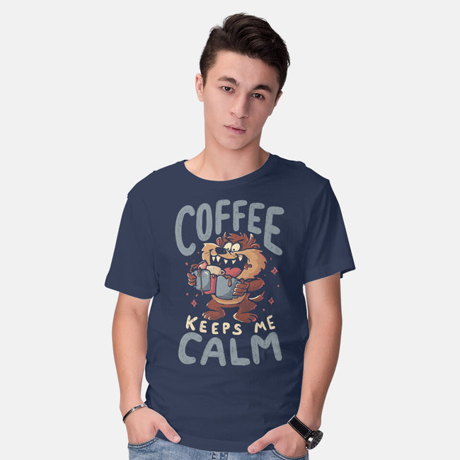 Coffee Keeps Me Calm-Mens-Basic-Tee-Arigatees