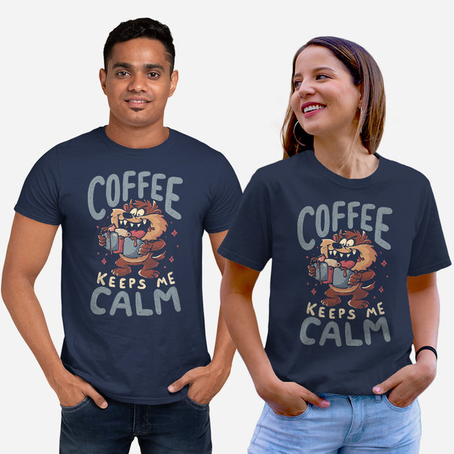 Coffee Keeps Me Calm-Unisex-Basic-Tee-Arigatees