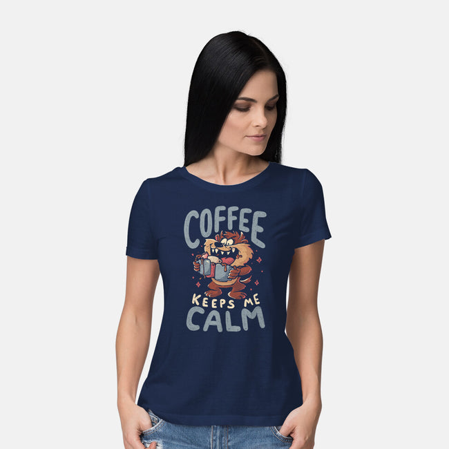 Coffee Keeps Me Calm-Womens-Basic-Tee-Arigatees