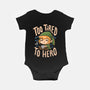 Too Tired To Hero-Baby-Basic-Onesie-Arigatees