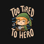 Too Tired To Hero-Womens-V-Neck-Tee-Arigatees