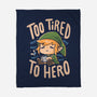 Too Tired To Hero-None-Fleece-Blanket-Arigatees