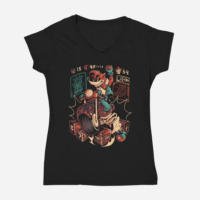 Cybercoot-Womens-V-Neck-Tee-Arigatees