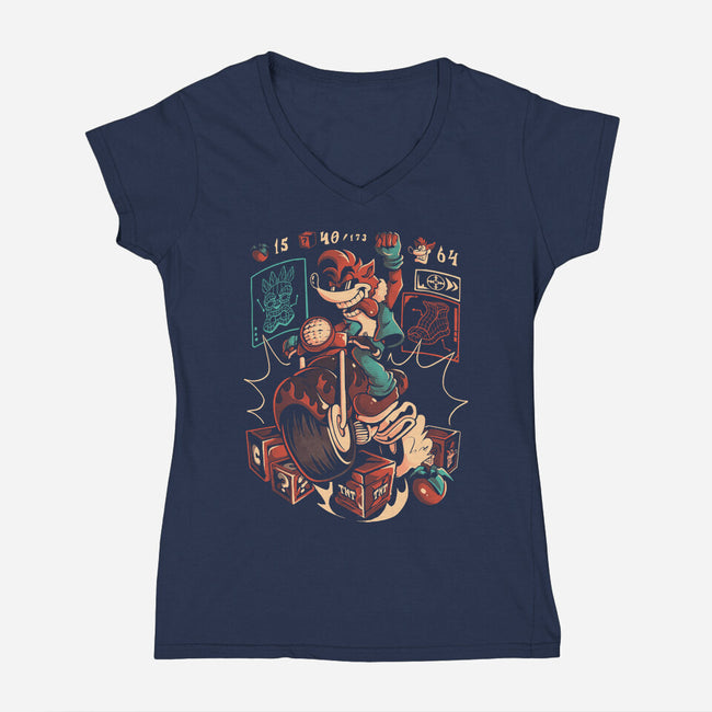 Cybercoot-Womens-V-Neck-Tee-Arigatees