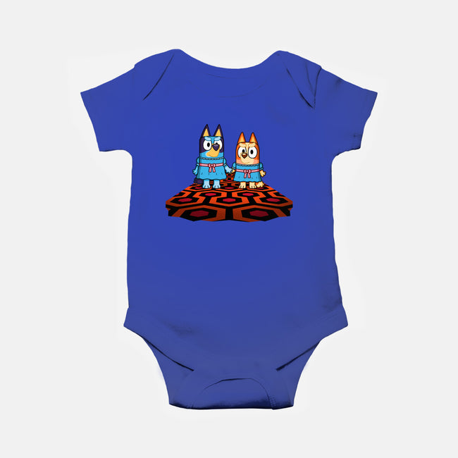 Doggy Twins-Baby-Basic-Onesie-Raffiti