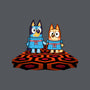 Doggy Twins-Unisex-Crew Neck-Sweatshirt-Raffiti
