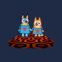 Doggy Twins-Unisex-Crew Neck-Sweatshirt-Raffiti