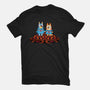 Doggy Twins-Womens-Fitted-Tee-Raffiti